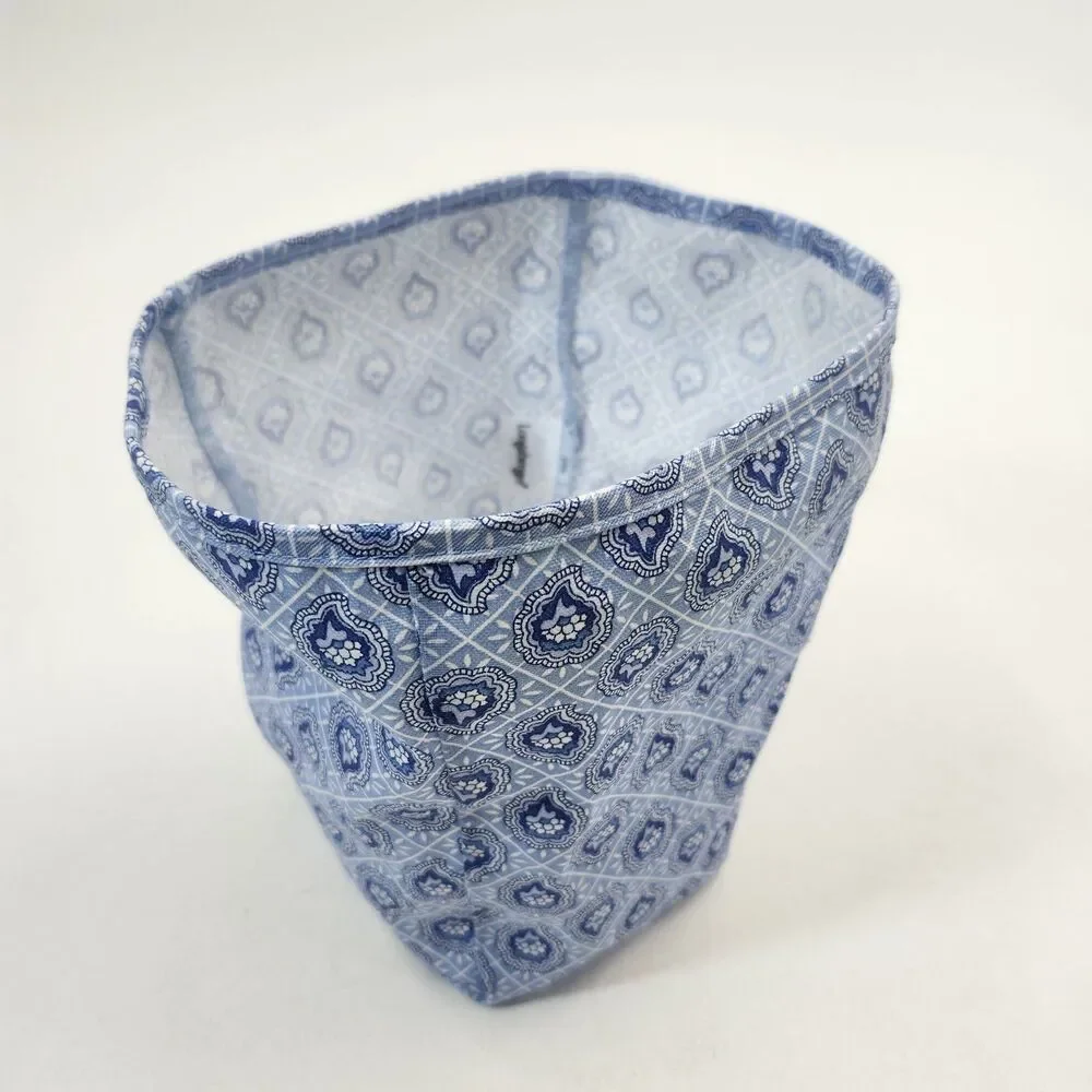 Longaberger Provincial Paisley Tall Tissue Basket + Small Bin Liners Handle Wrap